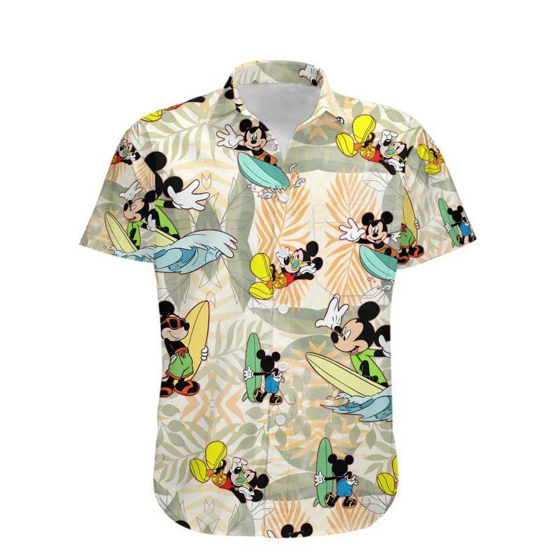 Mickey Mouse Surfing Disney Graphics All Print 3D Hawaiian Shirt Mickey Mouse Surfing Disney Graphics All Print 3D Hawaiian Shirt