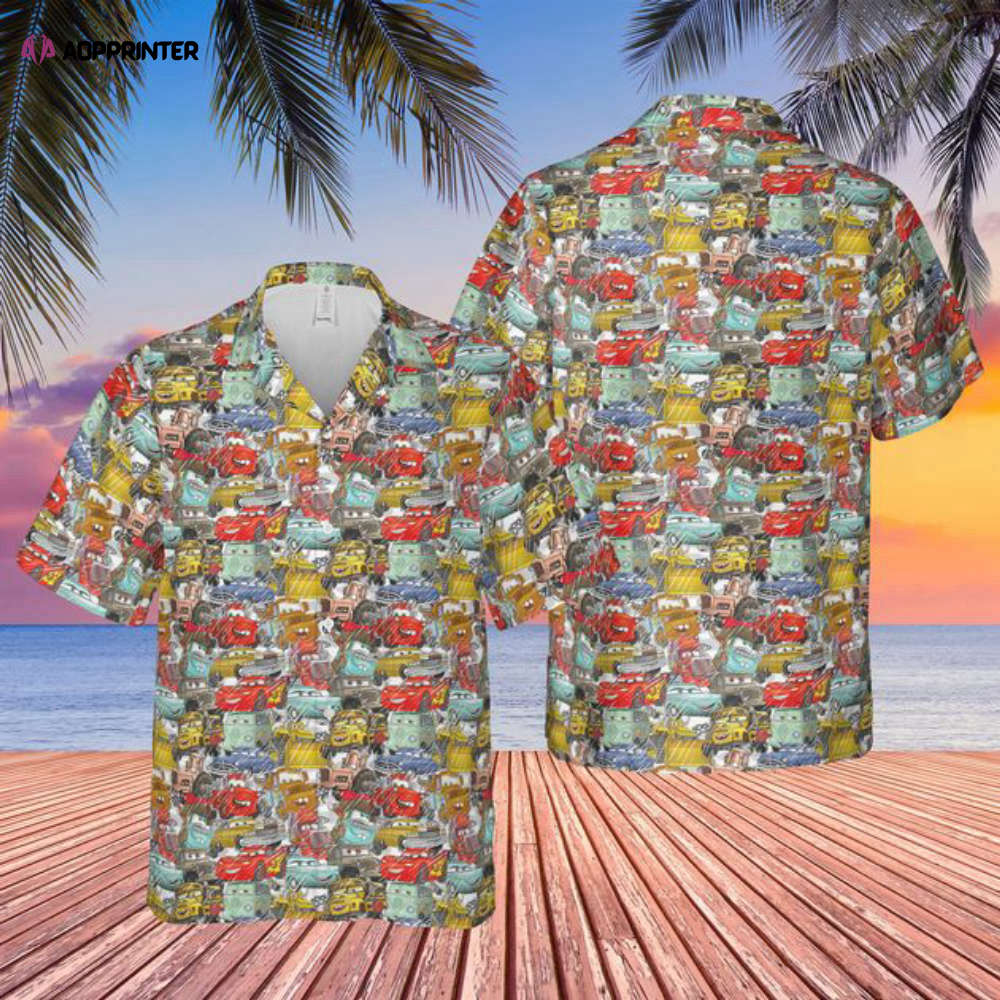 Disney Pixar Cars Sketched Hawaiians Shirt Disney Pixar Cars Sketched Hawaiians Shirt