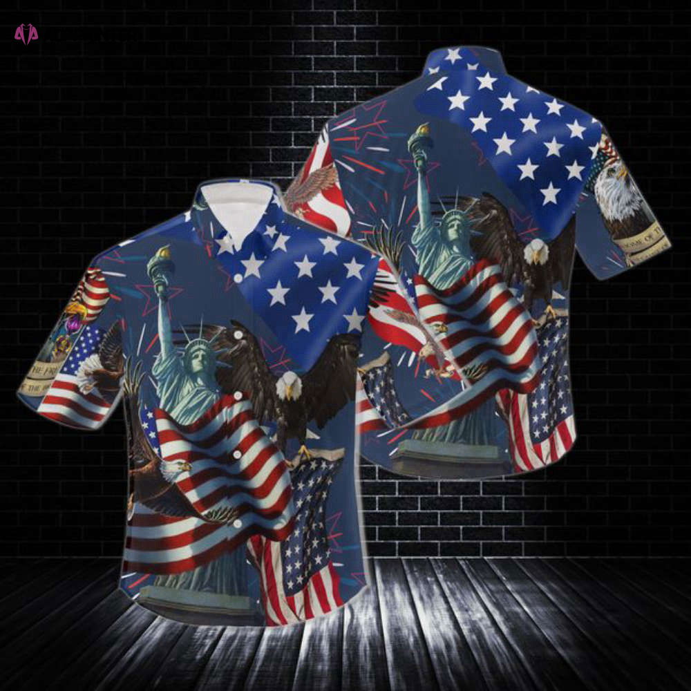 Eagle Flag American Hawaiian Shirt Summer Gift 2023 Eagle Flag American Hawaiian Shirt Summer Gift 2023