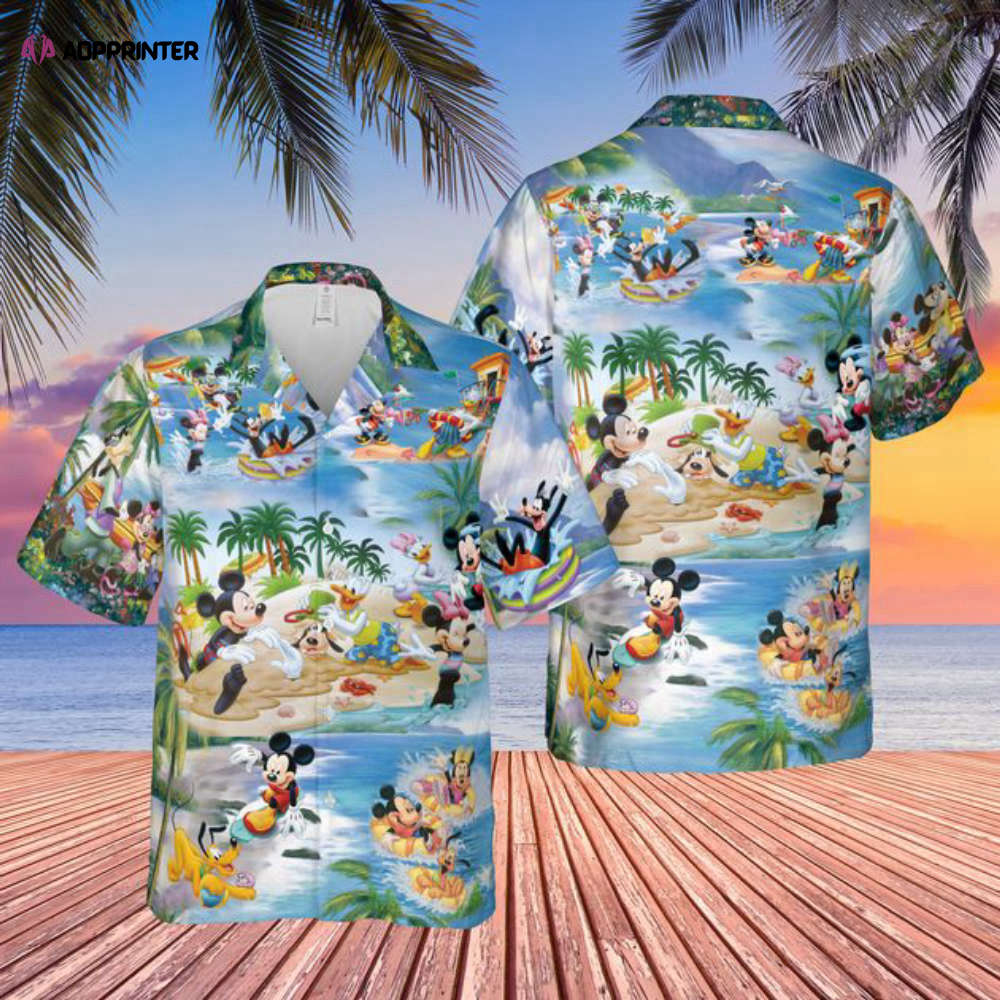 Mickey Mouse Summer Hawaiian Shirt Shorts, Disney Summer Short Sleeve Button Hawaiian Shirt Mickey Mouse Summer Hawaiian Shirt Shorts, Disney Summer Short Sleeve Button Hawaiian Shirt