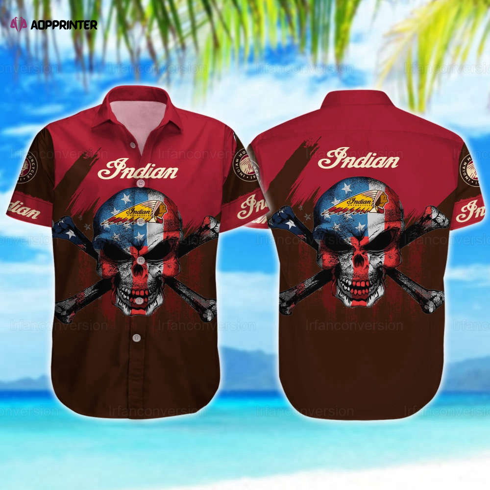 Motorcycle Button Shirt, Indian Button Shirt, Skull Button Hawaiian Shirt Motorcycle Button Shirt, Indian Button Shirt, Skull Button Hawaiian Shirt