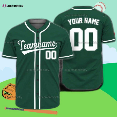 Custom Forest Green Baseball Jersey with Personalized Team Name – Stand Out on the Field,