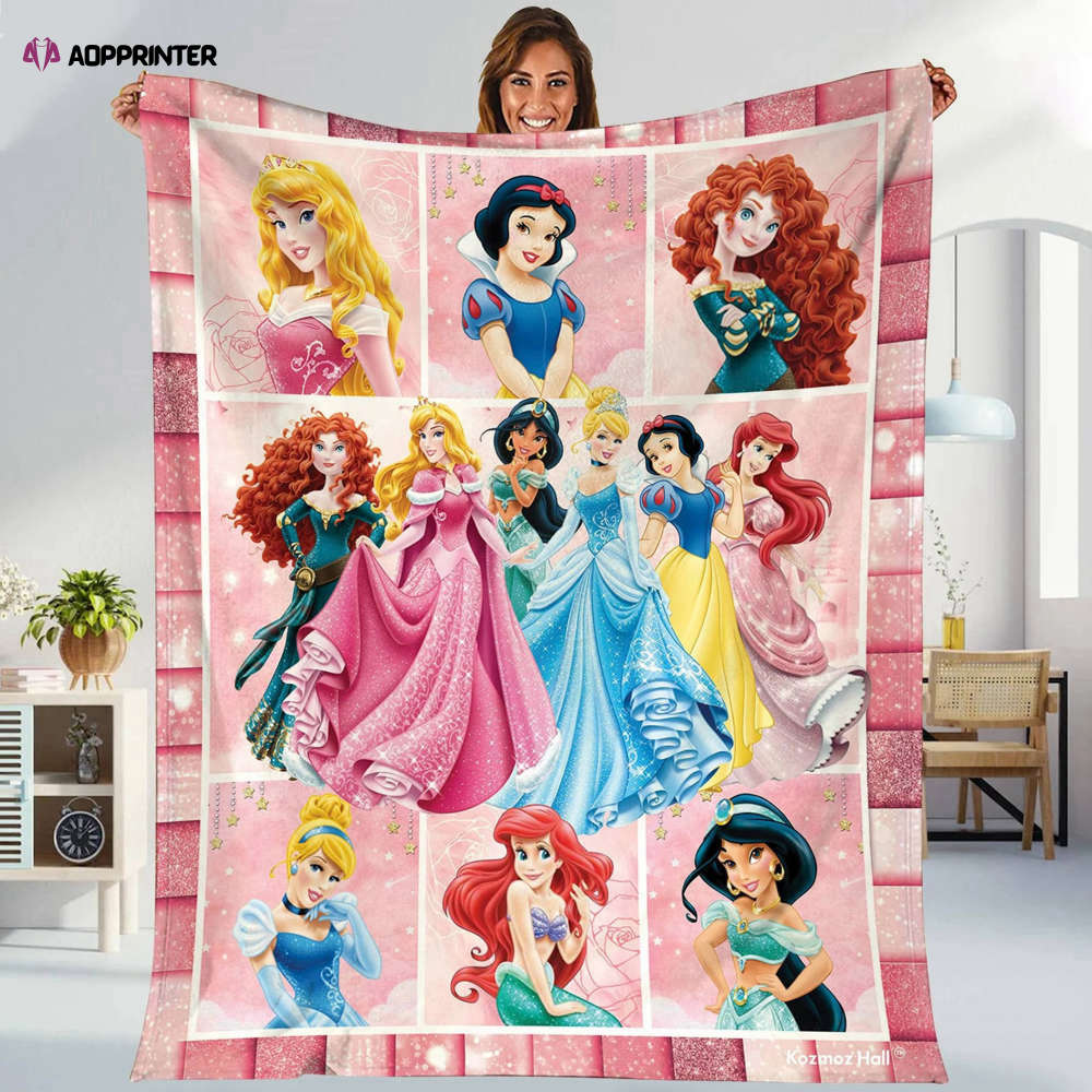 Custom Princess Characters Blanket, Princess CharactersKid Gift, Lovers Gift, Kid Blanket Quilt Bedding Set Sofa Custom Princess Characters Blanket, Princess CharactersKid Gift, Lovers Gift, Kid Blanket Quilt Bedding Set Sofa