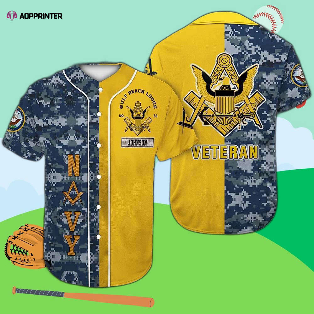 Customized Navy Veteran Freemasonry Baseball Jersey – Show Your Pride! Customized Navy Veteran Freemasonry Baseball Jersey – Show Your Pride!