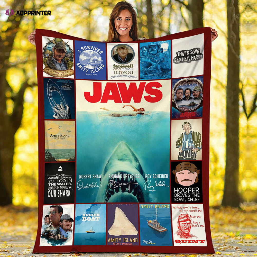 Jaws Blanket, Jaws Quint Throw Blanket For Bed Couch Sofa Gift for Fan, Quilt Blanket Jaws Blanket, Jaws Quint Throw Blanket For Bed Couch Sofa Gift for Fan, Quilt Blanket
