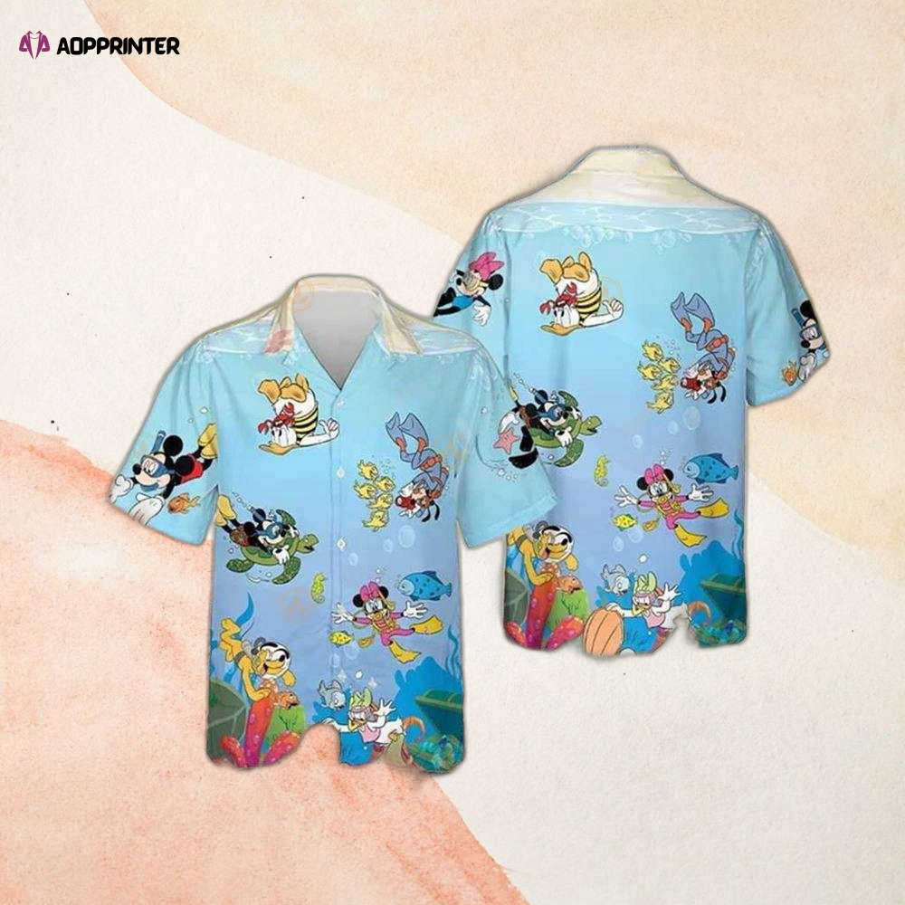 Cart 2 Mickey Mouse Disney Dive Mickey And Minnie Mouse Hawaiian Shirt
