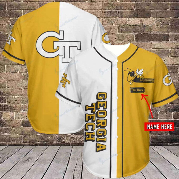 Personalized Georgia Tech Yellow Jackets Baseball Jersey