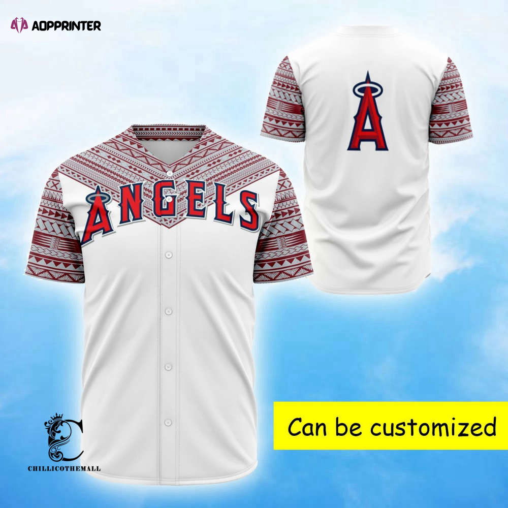 Personalized Los Angeles Red Polynesian Baseball Jersey Personalized Los Angeles Red Polynesian Baseball Jersey