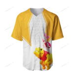 Play ball with style: Winnie The Pooh 3D Printed Baseball Jersey for a trendy and playful look!