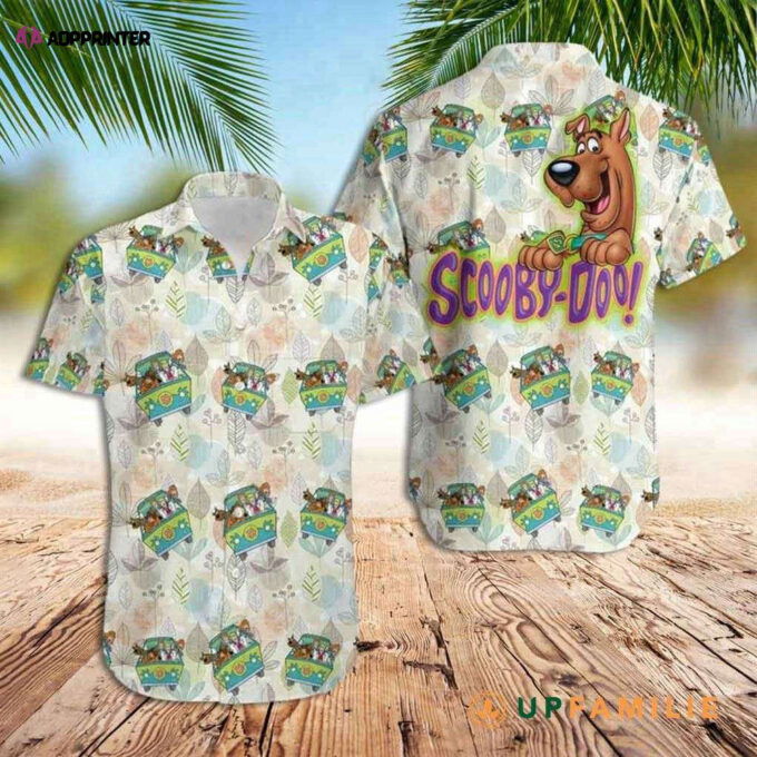 Scooby Doo Hawaiian Shirt: Leaf Floral Print – Trendy & Fun Summer Fashion