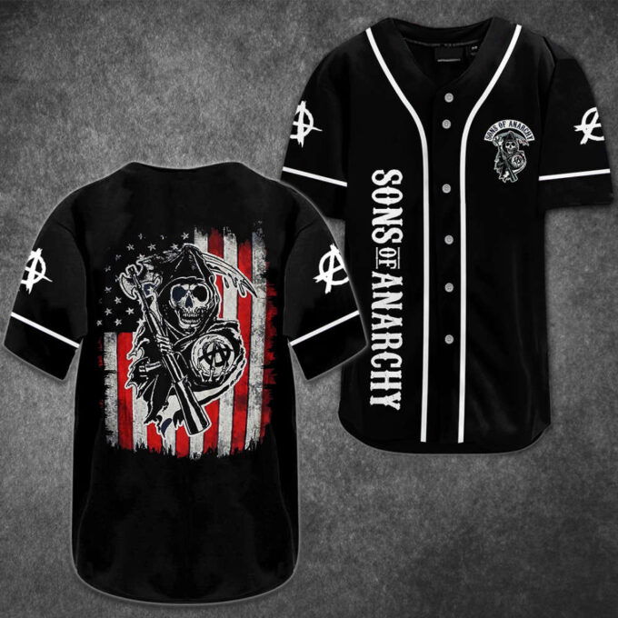 Sons of Anarchy Baseball Jersey: Authentic and Stylish SOA0306L6KD Apparel