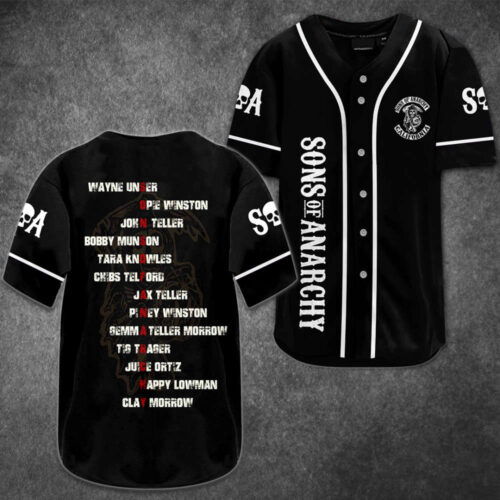 Sons of Anarchy Baseball Jersey: SOA0306L5KD – Authentic & Stylish
