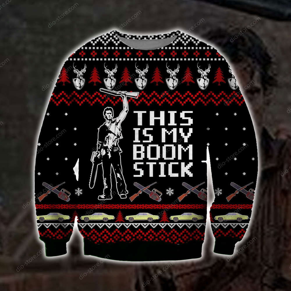 This Is My Boomstick Knitting Pattern 3D Print Ugly Christmas Sweater Hoodie All Over Printed This Is My Boomstick Knitting Pattern 3D Print Ugly Christmas Sweater Hoodie All Over Printed