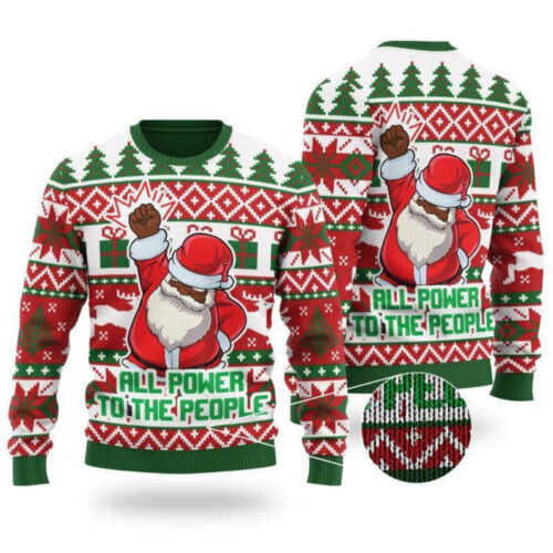 Cart 3 Festive Santa Fist Ugly Christmas Sweater - Get in the Holiday Spirit!