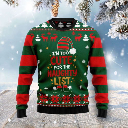 Cart 3 Too Cute Ugly Christmas Sweater: A Festive Delight for Avoiding the Naughty List!