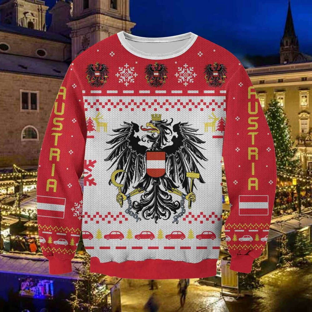 Austria 3D All Over Print Ugly Christmas Sweater Hoodie All Over Printed Austria 3D All Over Print Ugly Christmas Sweater Hoodie All Over Printed