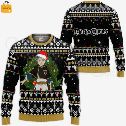 Cart 4 Get Festive with Black Clover Asta Ugly Christmas Sweater - Limited Edition