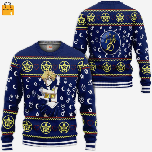 Cart 5 Sailor Uranus Ugly Christmas Sweater Festive Sailor Moon Merchandise