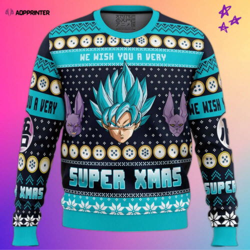 Dragon Ball Z Saiyan Christmas Ugly Sweater – Festive & Fun DBZ Holiday Apparel