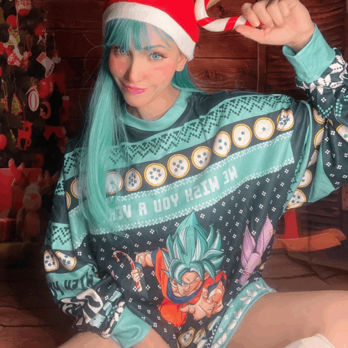 Dragon Ball Z Saiyan Christmas Ugly Sweater – Festive & Fun DBZ Holiday Apparel