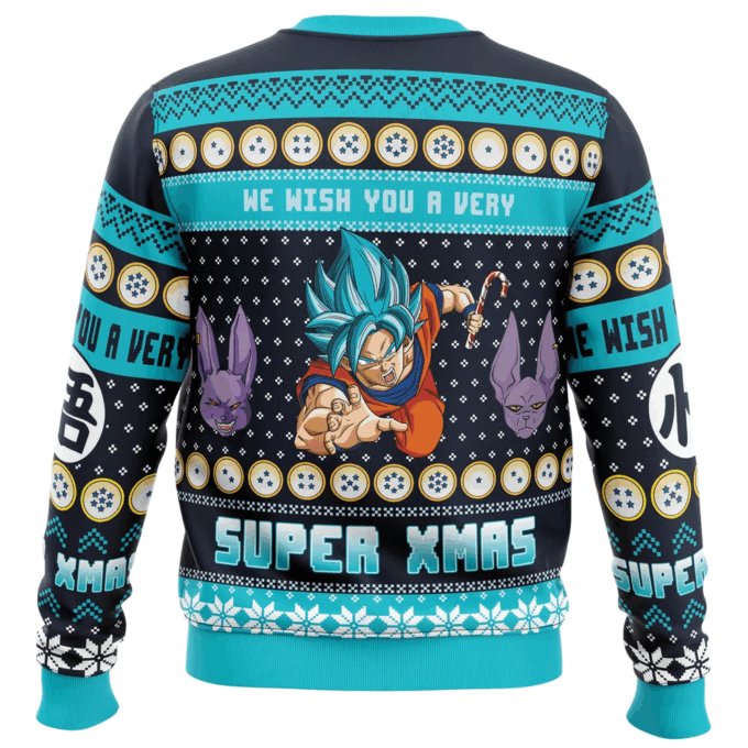 Dragon Ball Z Saiyan Christmas Ugly Sweater – Festive & Fun DBZ Holiday Apparel