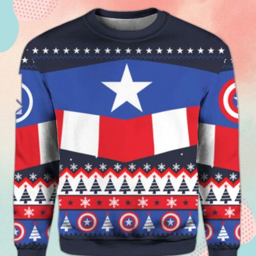 Marvel Captain America Christmas Sweater: Festive Superhero Gear