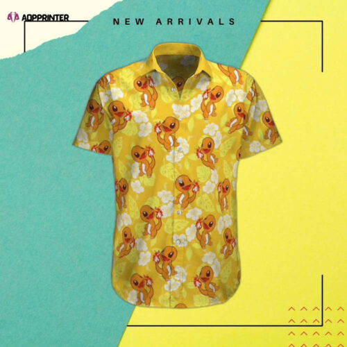 Cart 3 Charmander Pokemon Hawaiian Shirt