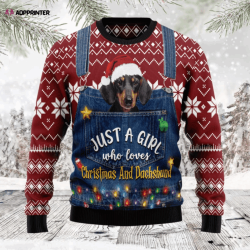Cart 1 Christmas Dachshund Ugly Sweater: Perfect for Girls Who Love Christmas