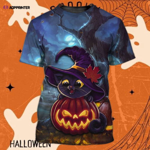 Cart 4 Cute Cat Halloween Night Shirt Halloween Shirt For Cat Lover Halloween Gift For Her