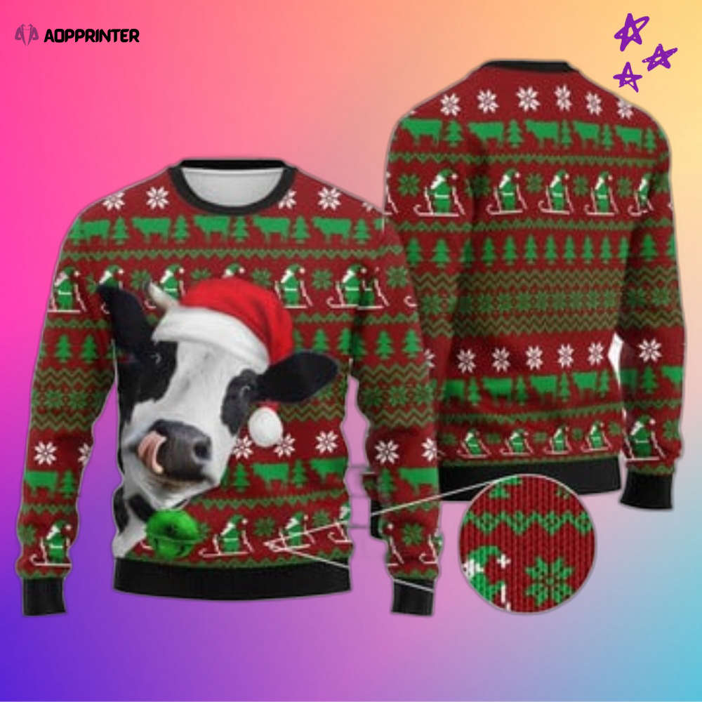Cute Cow Ugly Christmas Sweater: Festive and Adorable Holiday Apparel Cute Cow Ugly Christmas Sweater: Festive and Adorable Holiday Apparel