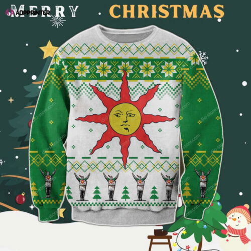 Cart 4 Dark Souls 3D Print Knitting Pattern Ugly Christmas Sweater Hoodie All Over Printed