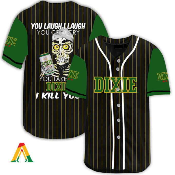 Dixie Beer Baseball Jersey: Laugh Cry and Take My Kill You Design