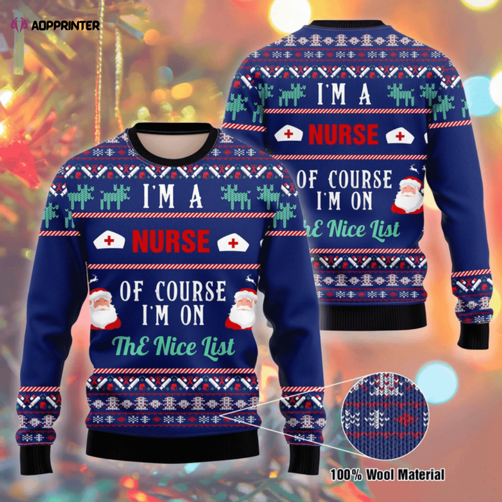 Get Festive in Style: Santa Claus Nurse Ugly Christmas Sweater Get Festive in Style: Santa Claus Nurse Ugly Christmas Sweater