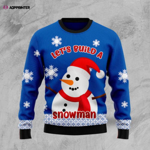 Cart 6 Get Festive with Our Lets Build A Snowman Ugly Christmas Sweater