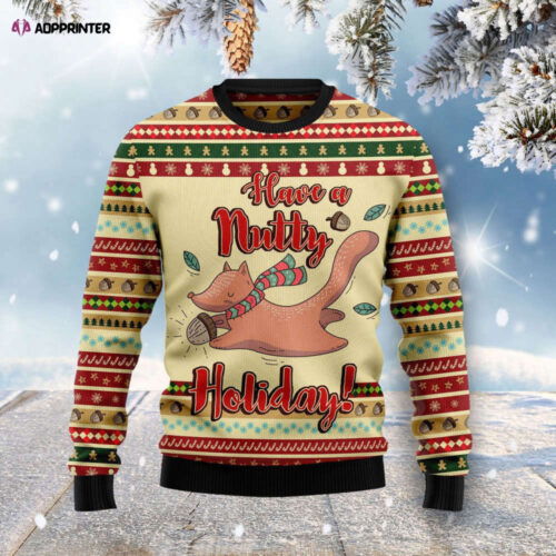 Cart 1 Get Festive with the Nutty Holiday Ugly Christmas Sweater - Shop Now!