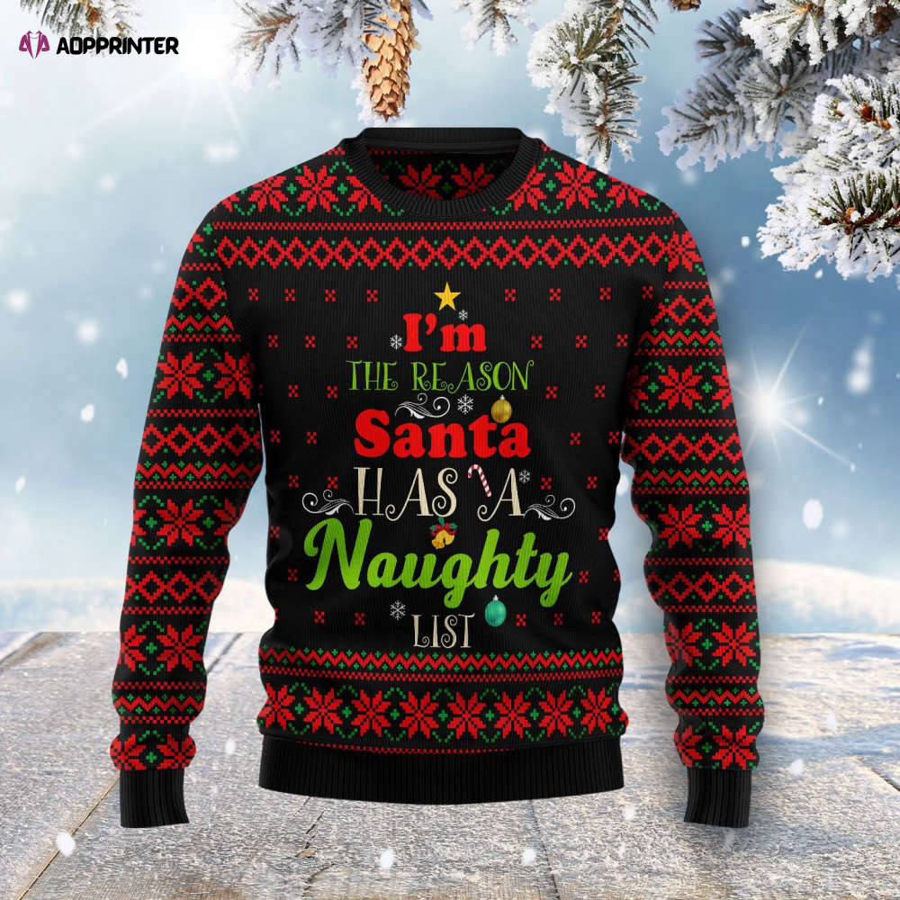 Get Festive with The Reason Santa Has A Naughty List Ugly Christmas Sweater Get Festive with The Reason Santa Has A Naughty List Ugly Christmas Sweater
