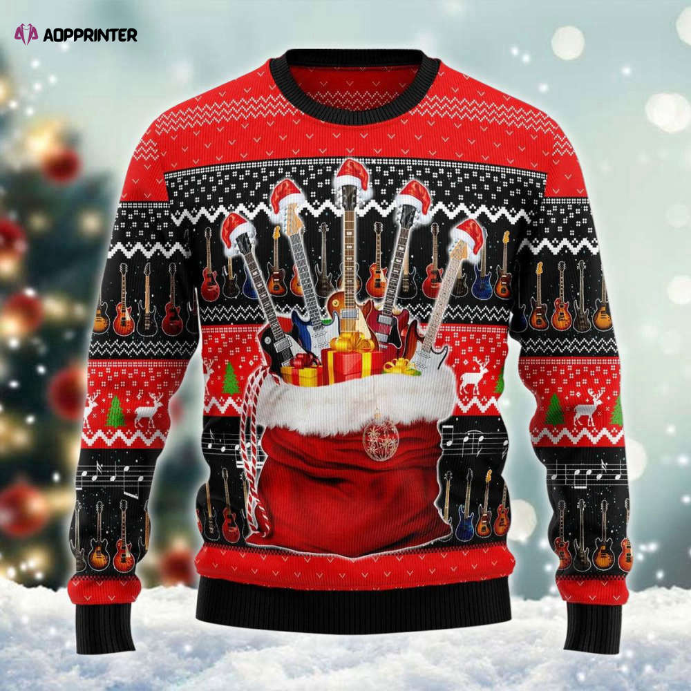 Guitars Xmas Ugly Sweater Guitars Xmas Ugly Sweater