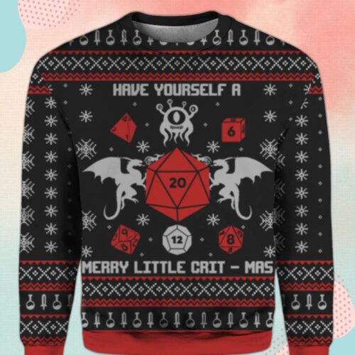 Cart 1 Merry Crit Mas D&D Sweater: Celebrate Christmas with Style!
