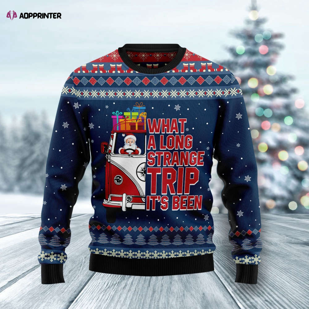 Hippie Bus Ugly Christmas Sweater: A Long Strange Trip – Unique & Festive Hippie Bus Ugly Christmas Sweater: A Long Strange Trip – Unique & Festive