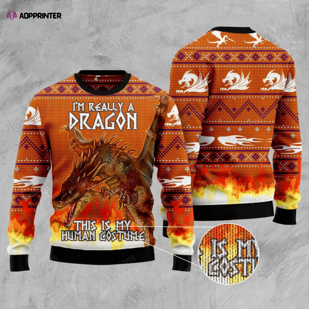 I m Really A Dragon Ugly Christmas Sweater – Stand Out with Mythical Style! I m Really A Dragon Ugly Christmas Sweater – Stand Out with Mythical Style!