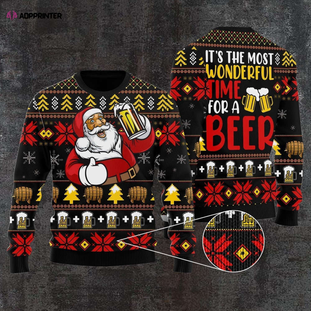 It’s The Most Wonderful Time For A Beer Ugly Christmas Sweater It’s The Most Wonderful Time For A Beer Ugly Christmas Sweater