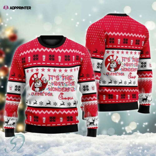 Cart 1 It's Time For Chick-Fil-A Ugly Christmas Sweater
