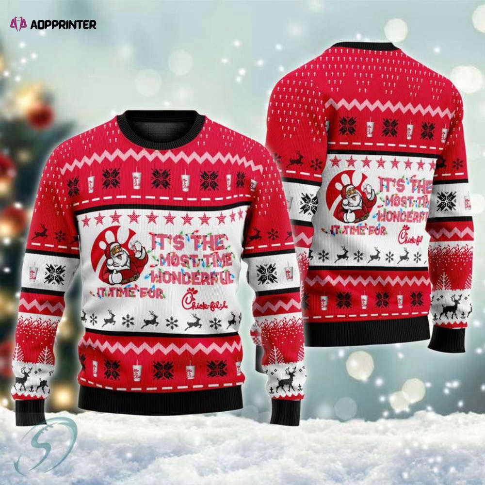 It’s Time For Chick-Fil-A Ugly Christmas Sweater It’s Time For Chick-Fil-A Ugly Christmas Sweater