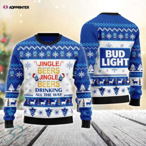 Cart 3 Jingle Beer Bud Light Ugly Christmas Sweater