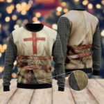 Knights Templar Armor Ugly Christmas Sweater