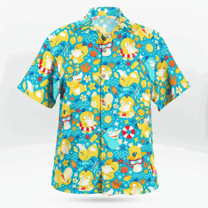 Koduck Pokemon Hawaiian Shirt: Vibrant Style for Ultimate Pokemon fans