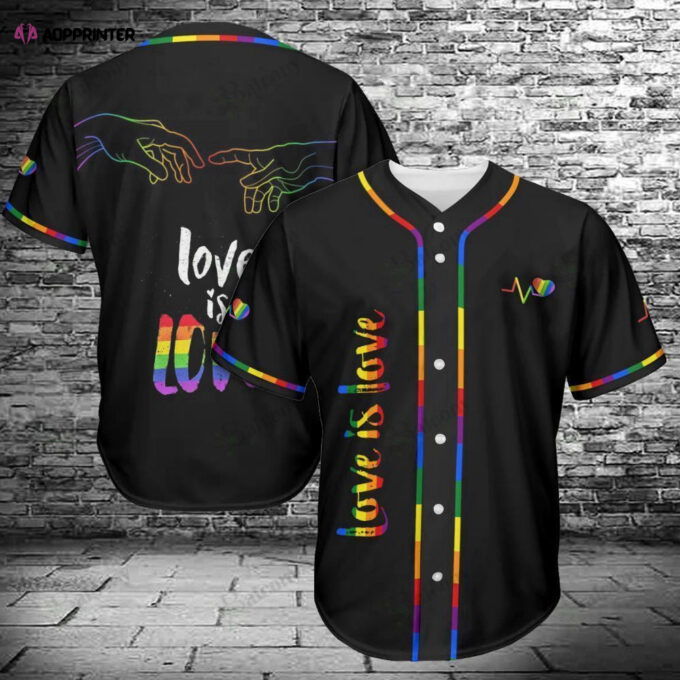 LGBT Baseball Tee: Love is Love Jersey 326 – Show Your Support!