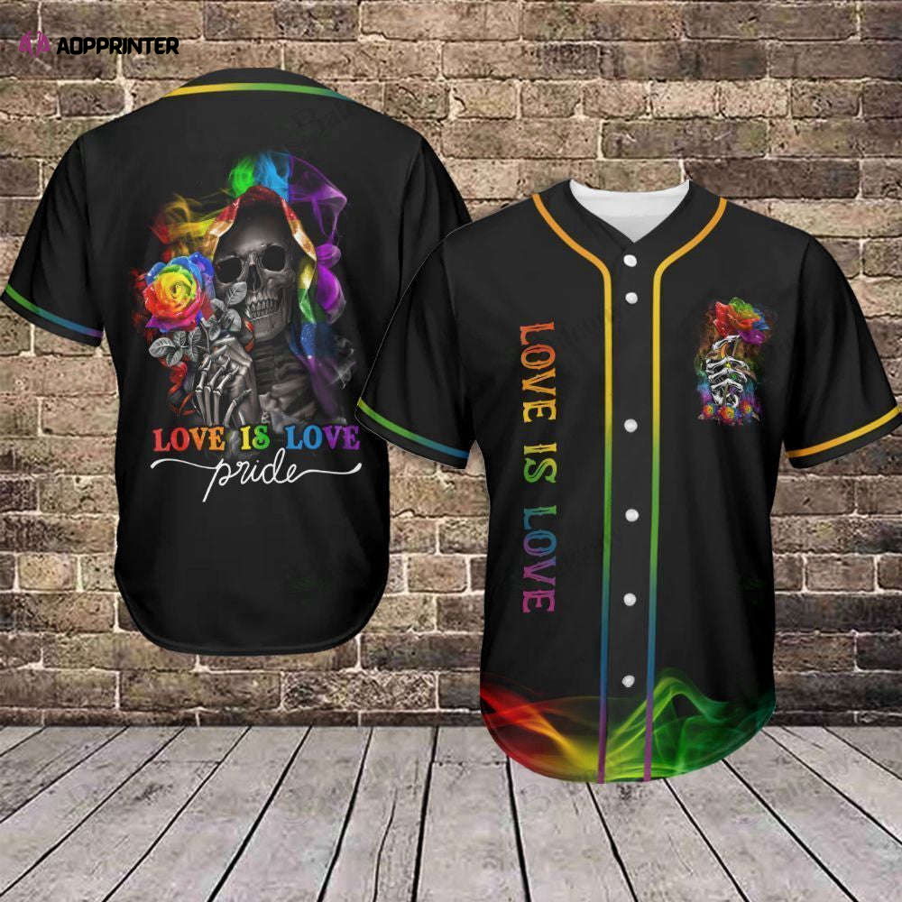 Love is Love Baseball Jersey 359 – Baseball Tee LGBT Skull Love is Love Baseball Jersey 359 – Baseball Tee LGBT Skull