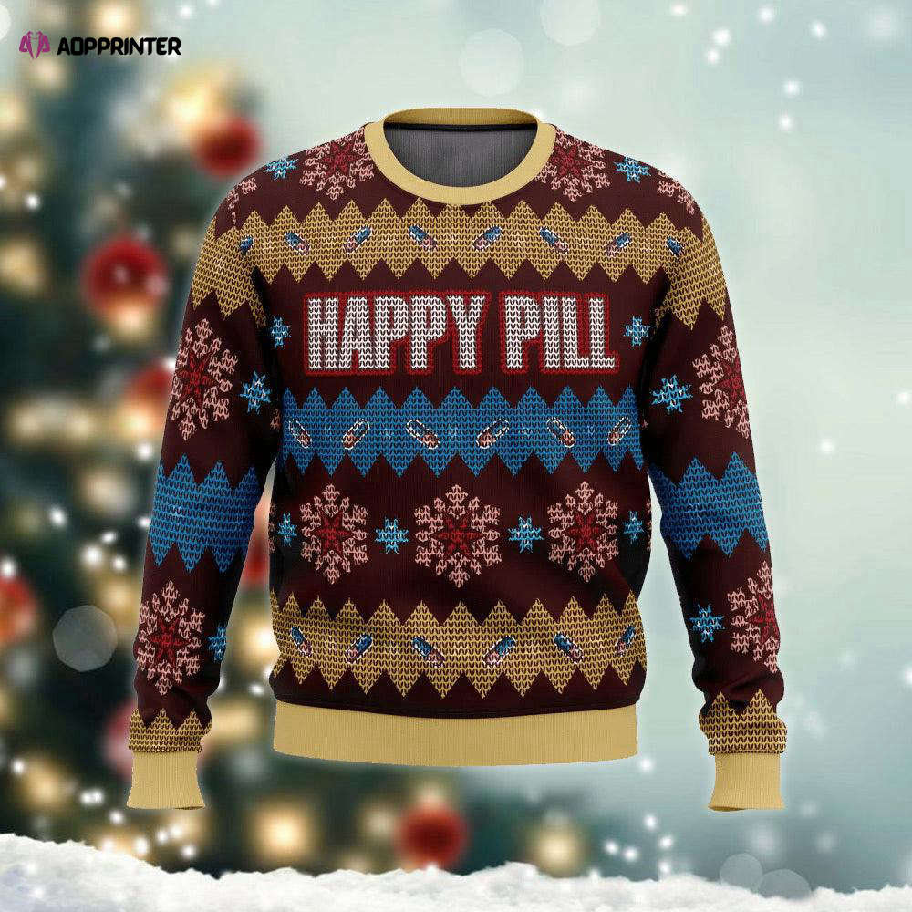 Merry Christmas Happy Pill Ugly Sweater: Spread Holiday Cheer with this Festive Attire! Merry Christmas Happy Pill Ugly Sweater: Spread Holiday Cheer with this Festive Attire!