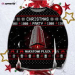 Nakatomi Plaza Knitting Pattern 3D Print Ugly Christmas Sweater Hoodie All Over Printed